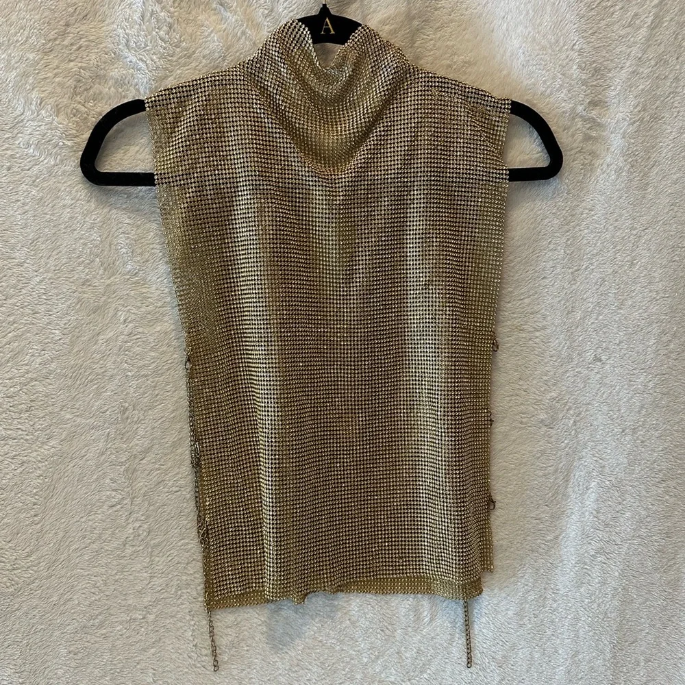Gold Rhinestone Top - Picture 1 of 3